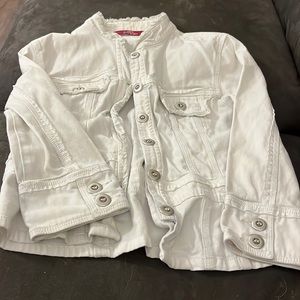 White jean jacket